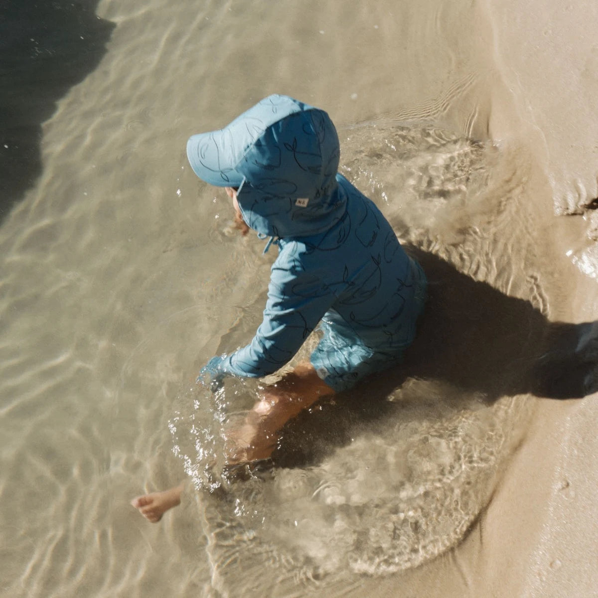 DASH HAT SWIM || BLUE WHALE PRINT | Nature Baby