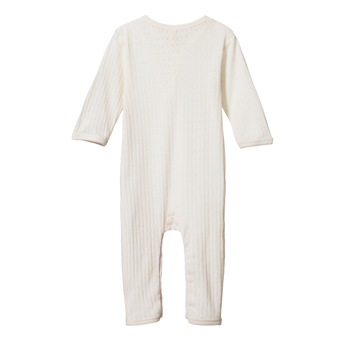 Pointelle Henley Sleep Suit | Natural | Nature Baby