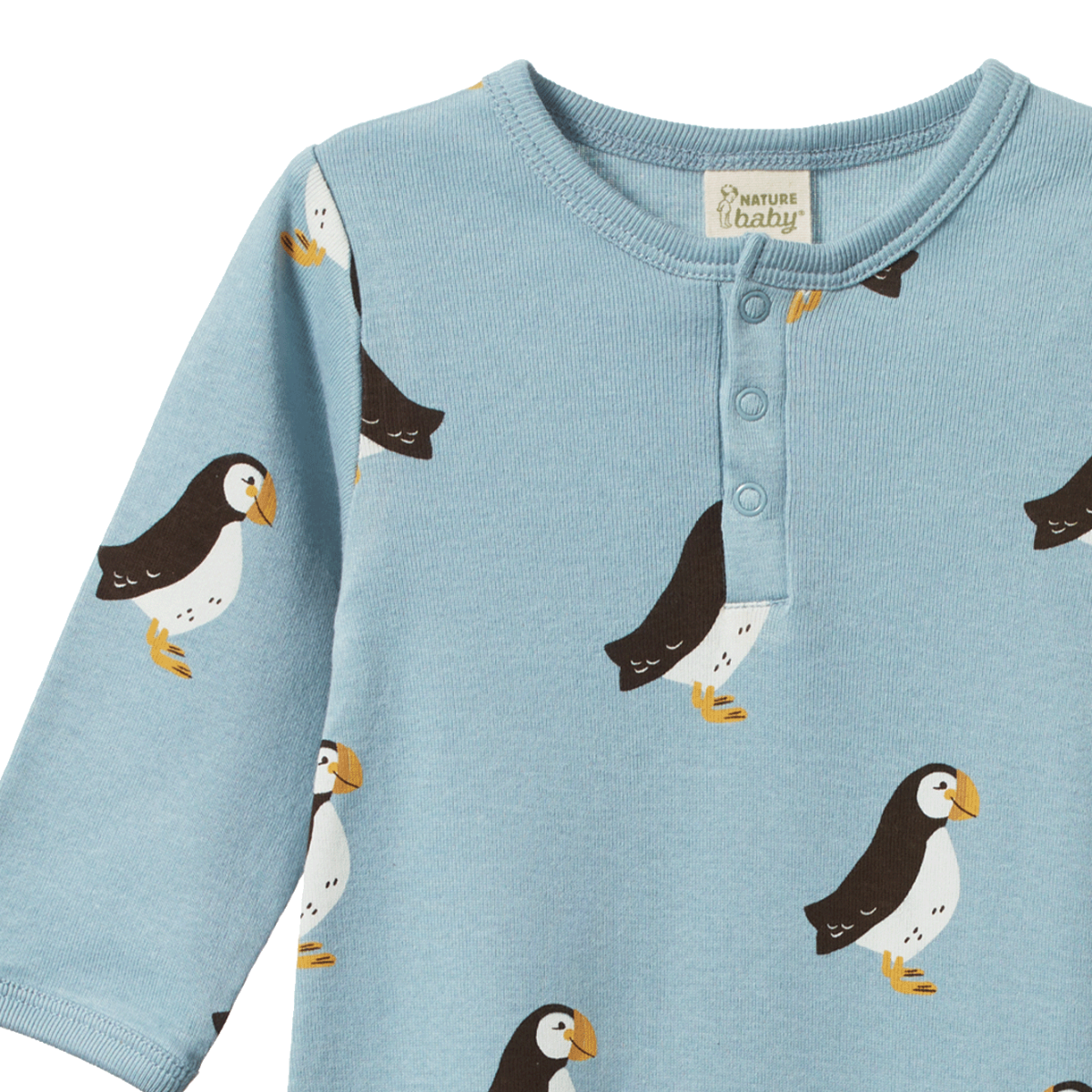 HENLEY PYJAMA SUIT Puffin Print | Nature Baby