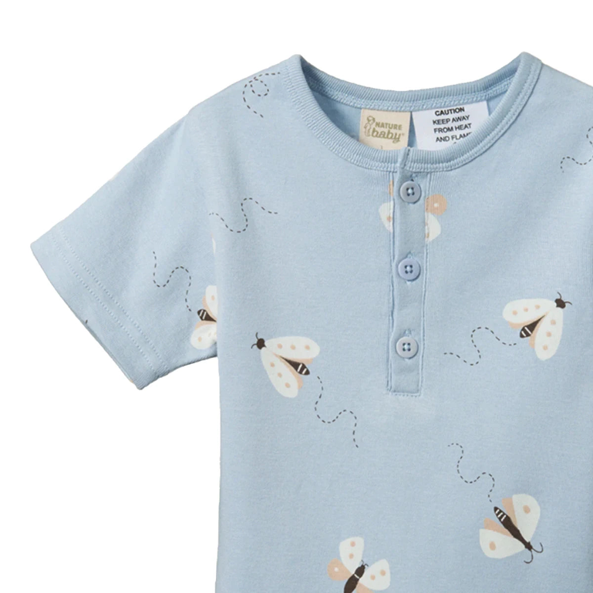 Short Sleeve Pyjama Set -Butterfly Dance Sleepwear Print| Nature Baby