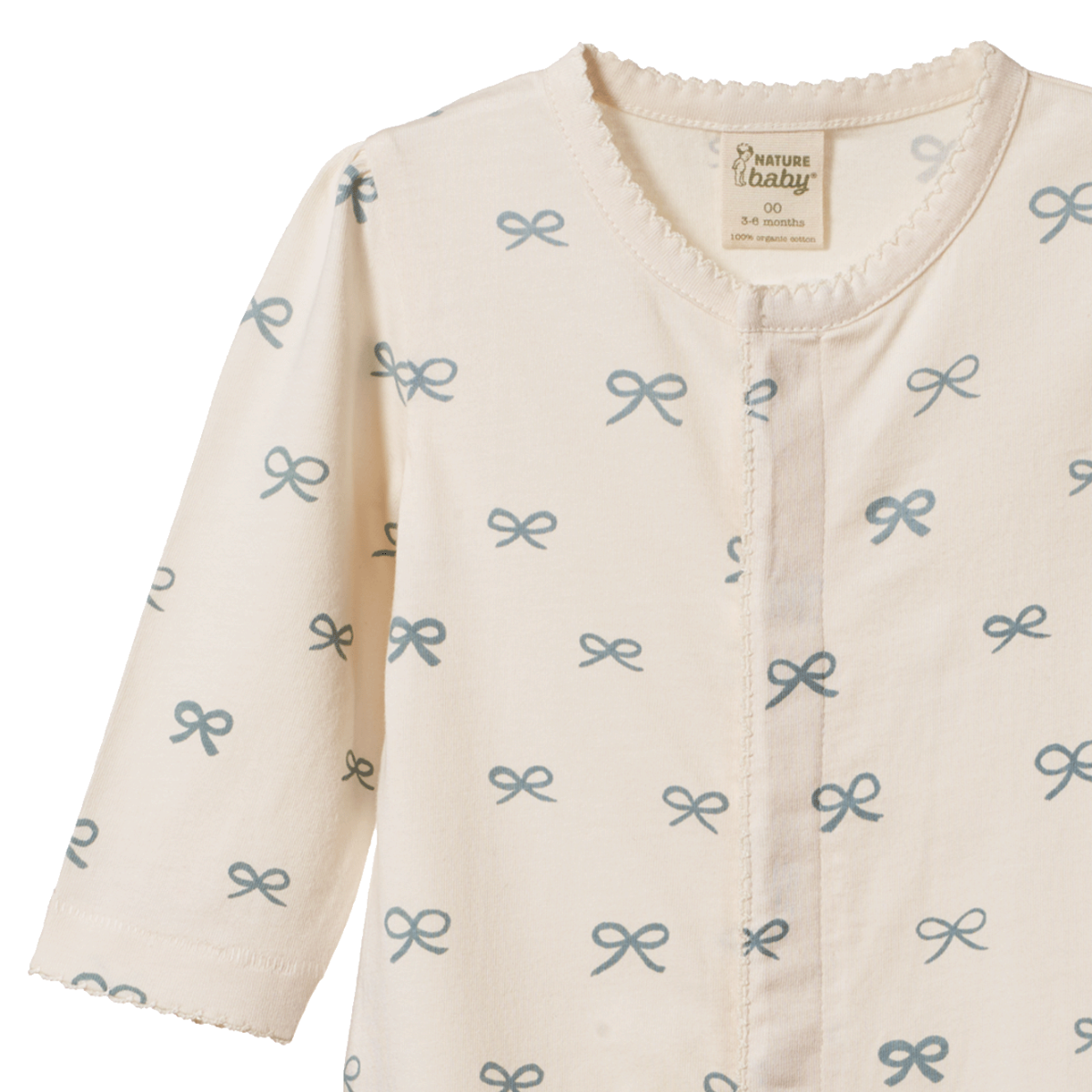 LUCY SUIT. Ribbons Star Dew Print | Nature Baby