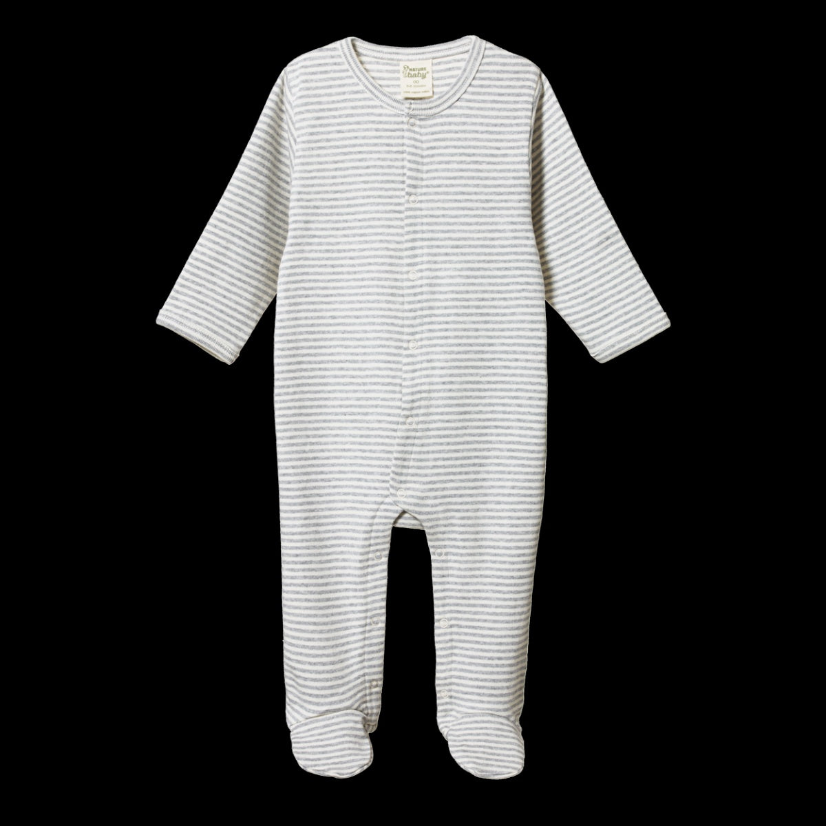 Stretch & Grow - Grey Marl Stripe | Nature Baby