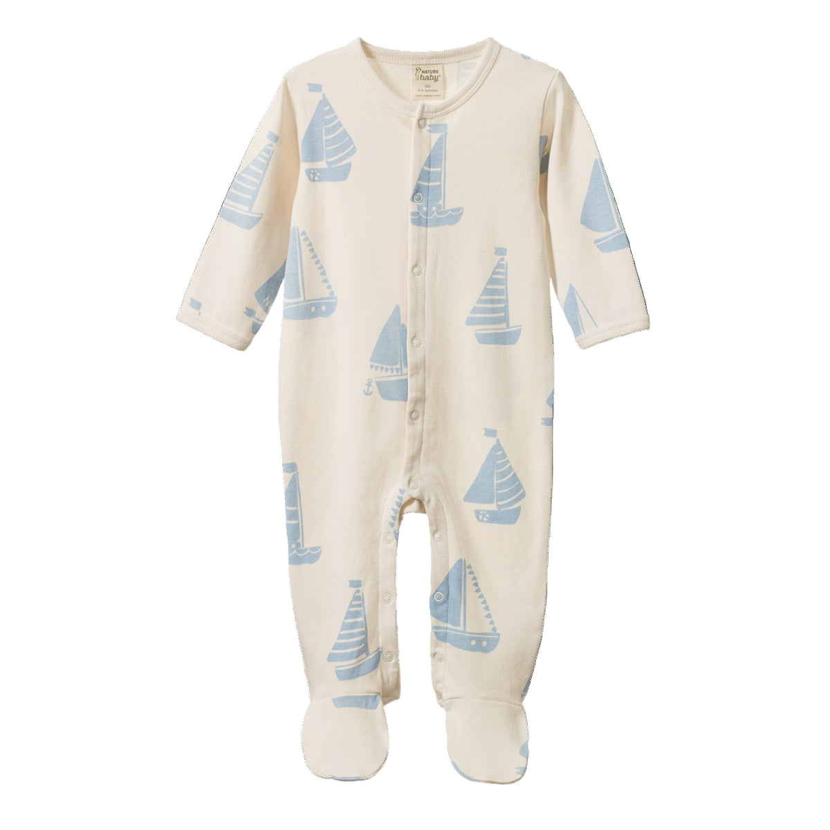STRETCH & GROW. Regatta Blue Print | Nature Baby