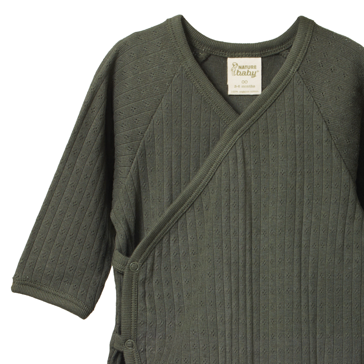 KIMONO STRETCH & GROW POINTELLE - Thyme | Nature Baby