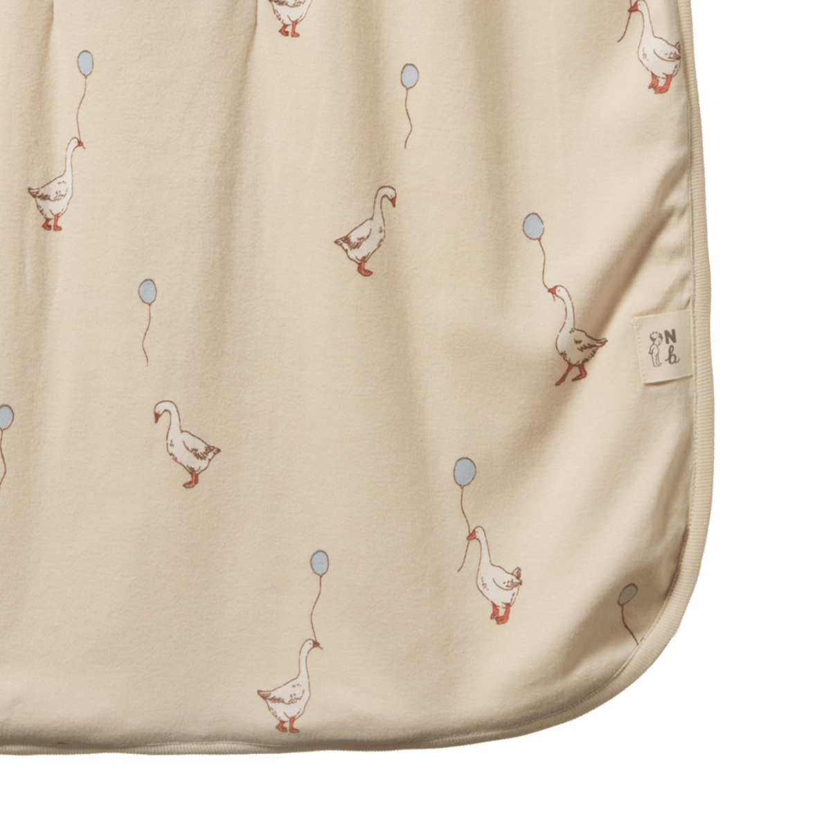 ORGANIC COTTON & MERINO SLEEPING BAG - Goose Lullaby Print | Nature Baby