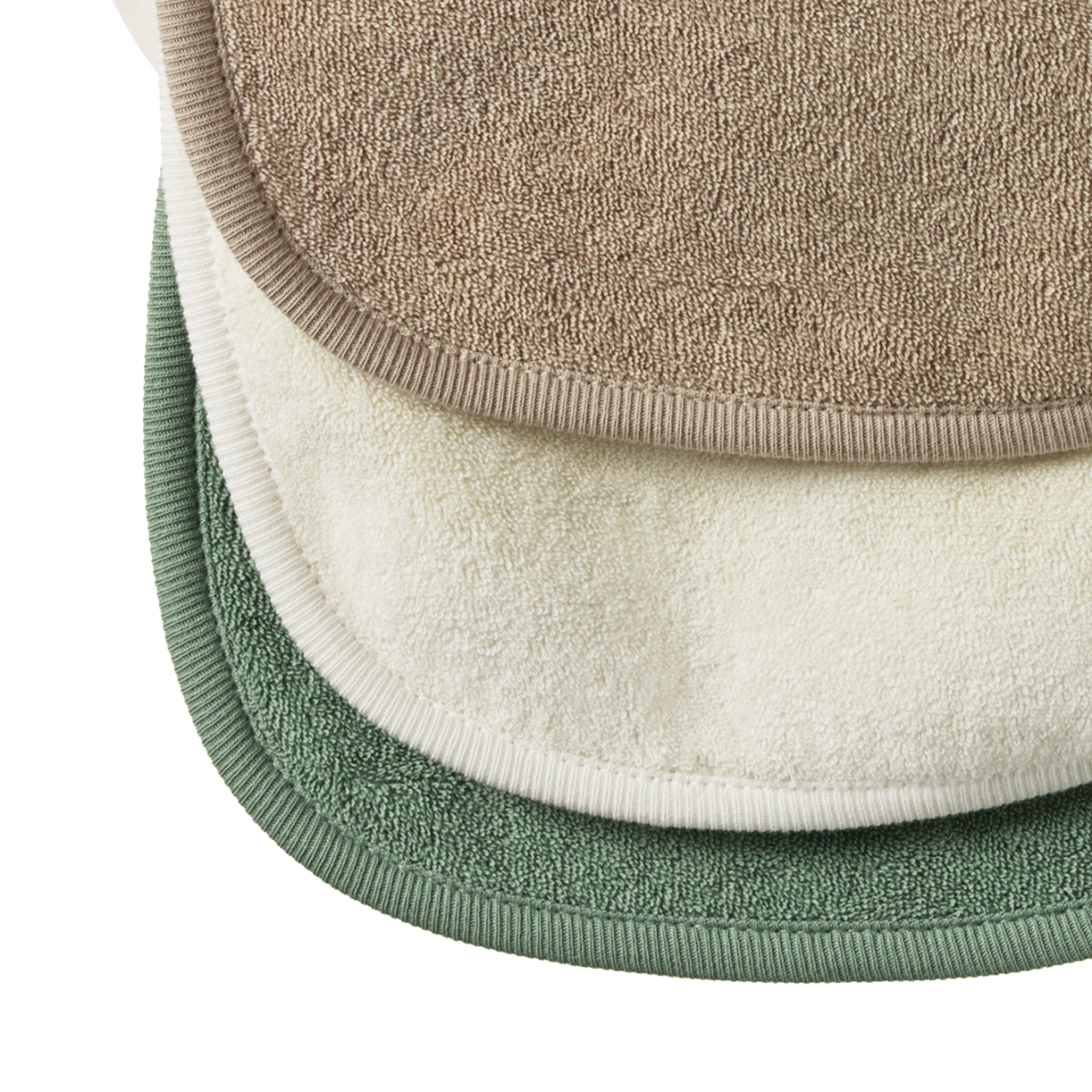DRIBBLE BIBS 3 PACK || Natural/Nougat/Lily Pad | Nature Baby