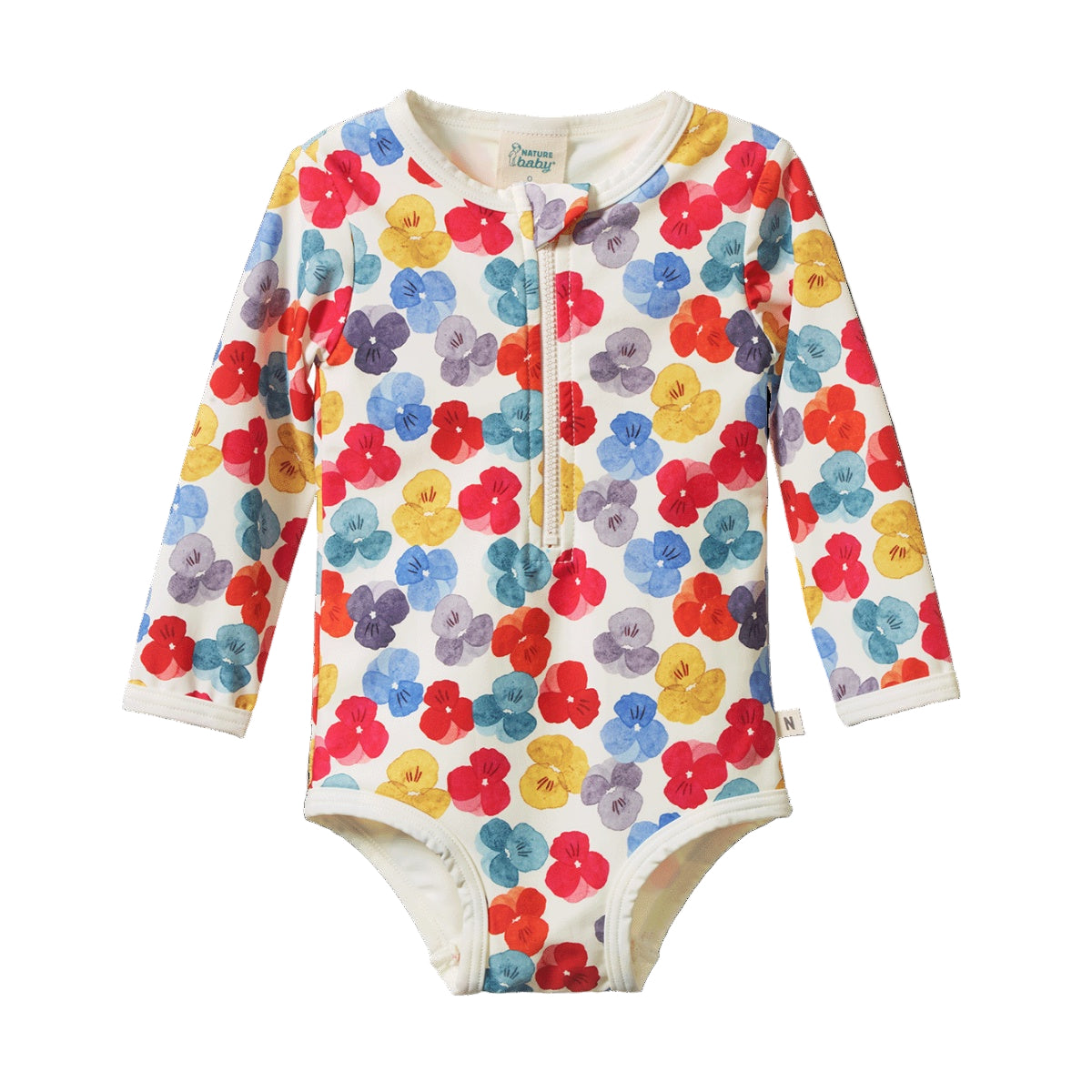 ONE PIECE BATHING SWIMSUIT | Painted Delphine Print | Nature Baby