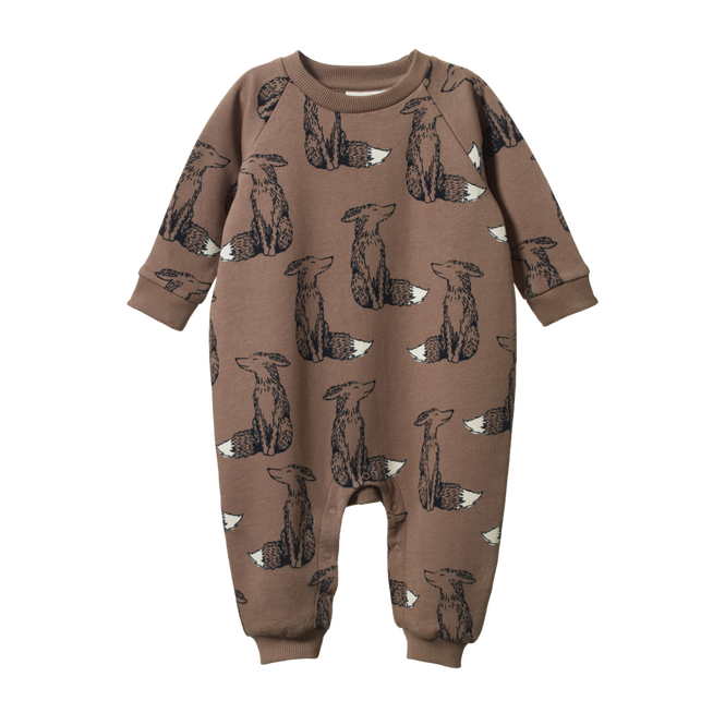 LONG SLEEVE JUNO ROMPER || Foxy Cub Print | Nature Baby