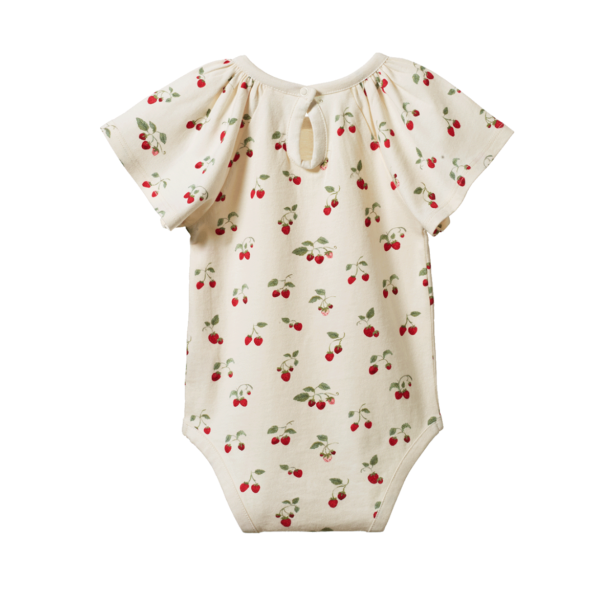 FAYE BODYSUIT. Strawberry Blush Print | Nature Baby