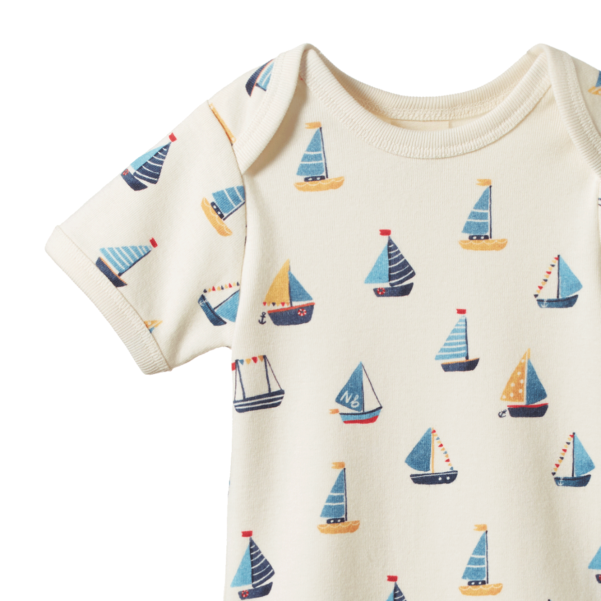 SHORT SLEEVE BODYSUIT - Regatta  Print | Nature Baby