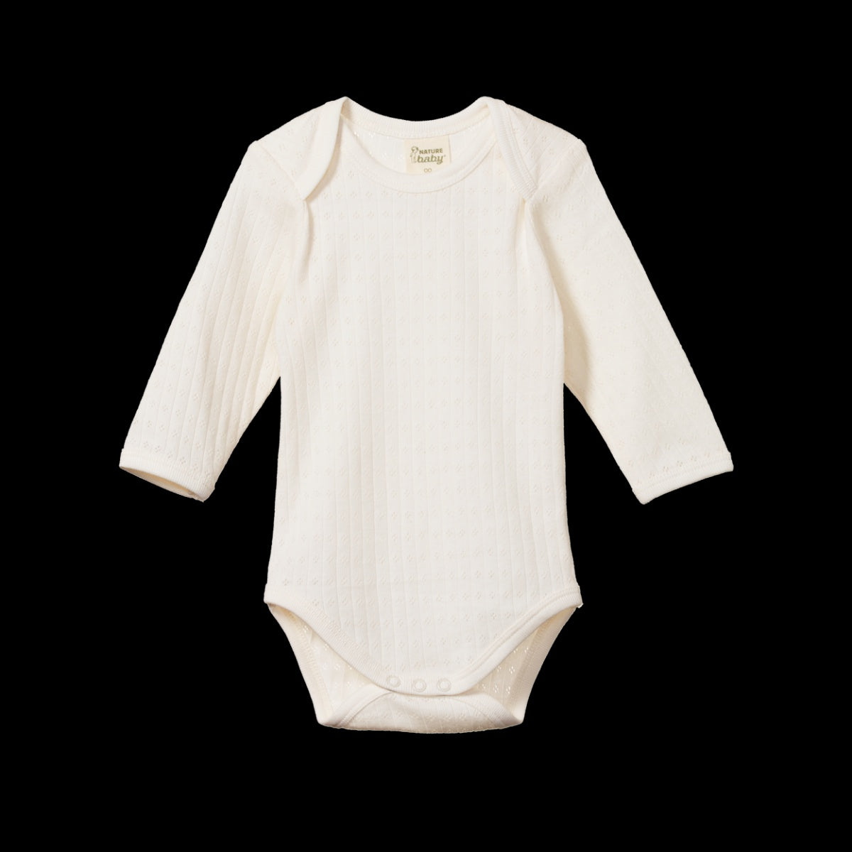 Pointelle Long Sleeve Bodysuit | Nature Baby