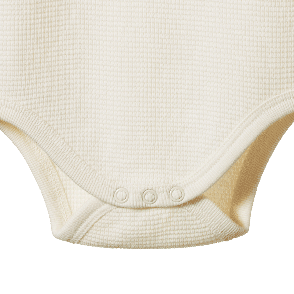 Henley Long Sleeve Bodysuit - Waffle - Natural | Nature Baby