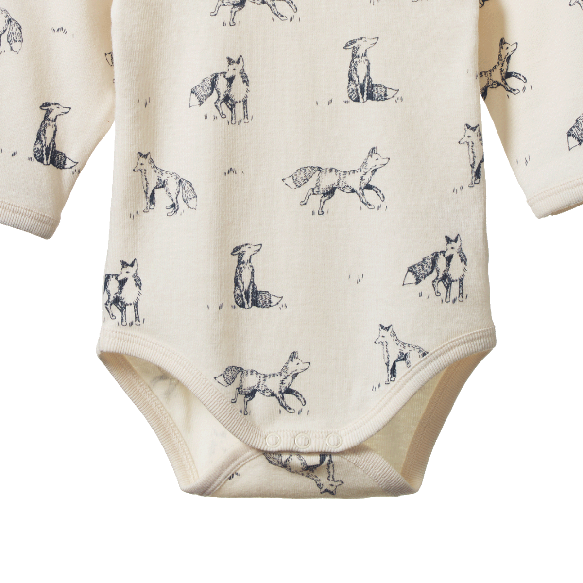 LONG SLEEVE BODYSUIT - Foxy Print | Nature Baby