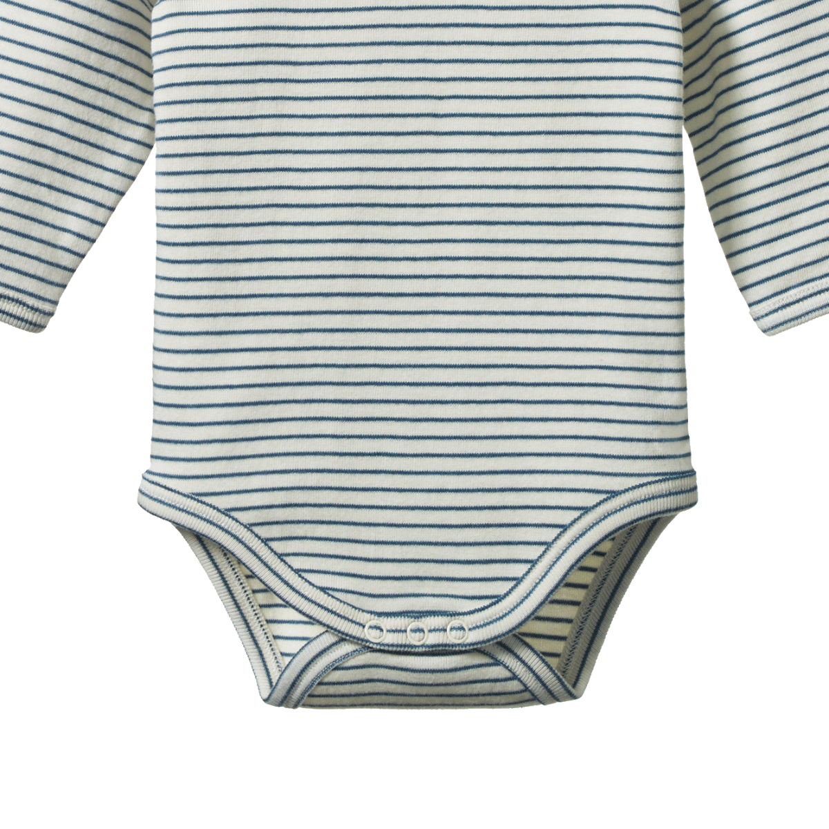 LONG SLEEVE BODYSUIT - Teal Pinstripe | Nature Baby