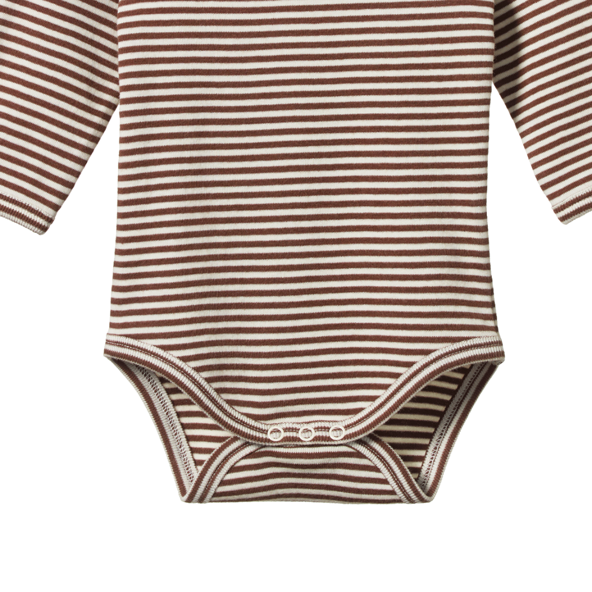 LONG SLEEVE BODYSUIT - Pinecone Stripe | Nature Baby