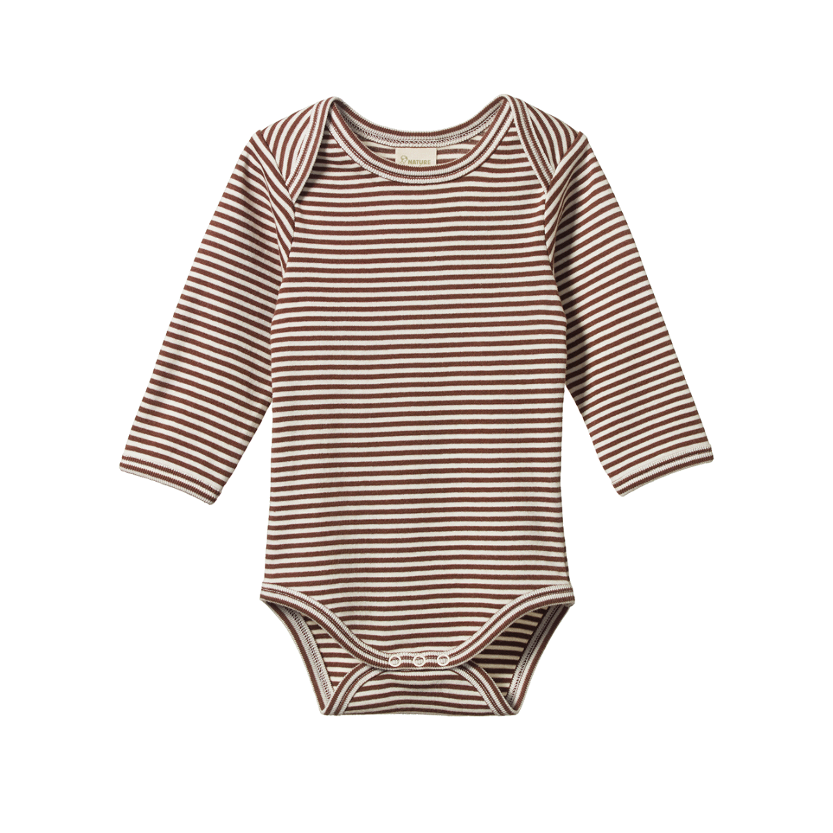 LONG SLEEVE BODYSUIT - Pinecone Stripe | Nature Baby