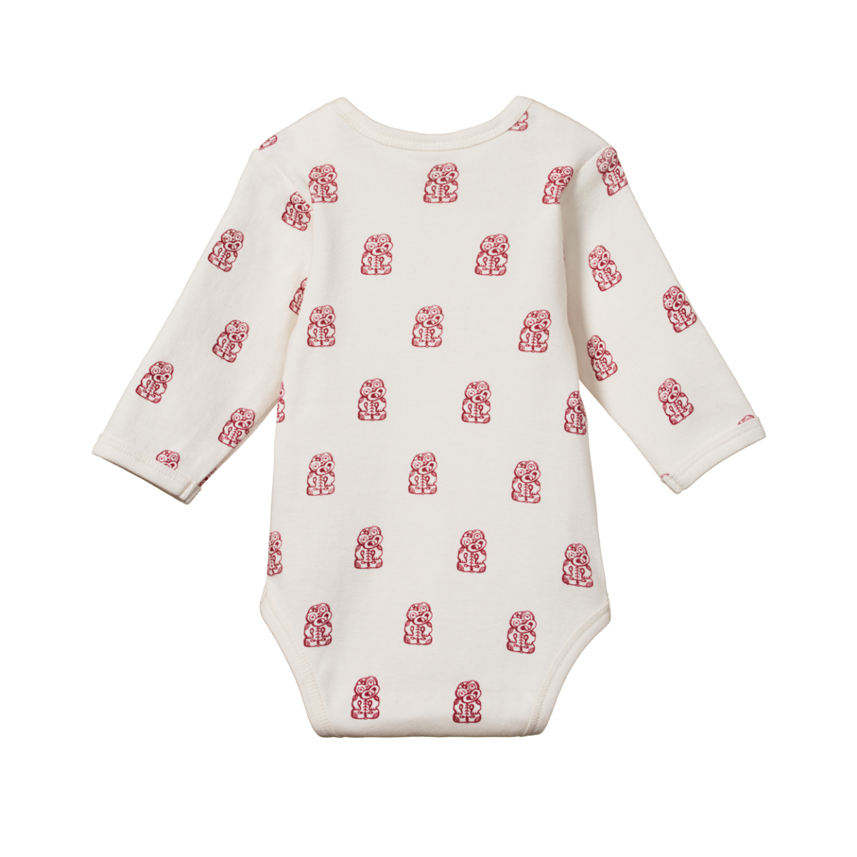 Cotton Long Sleeve Bodysuit - Tiki Print | Nature Baby