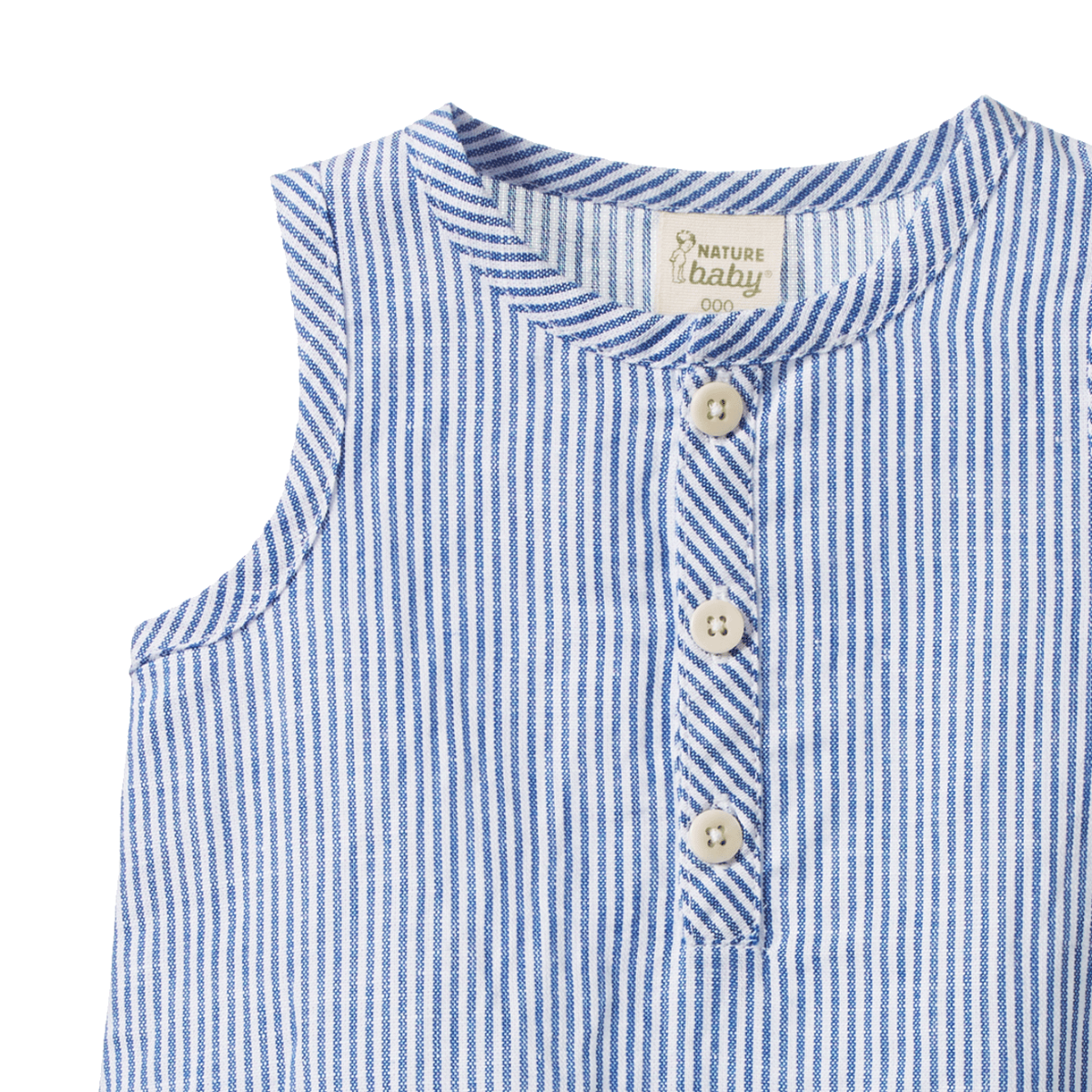 CEDAR SUIT LINEN | Blue Stripe | Nature Baby