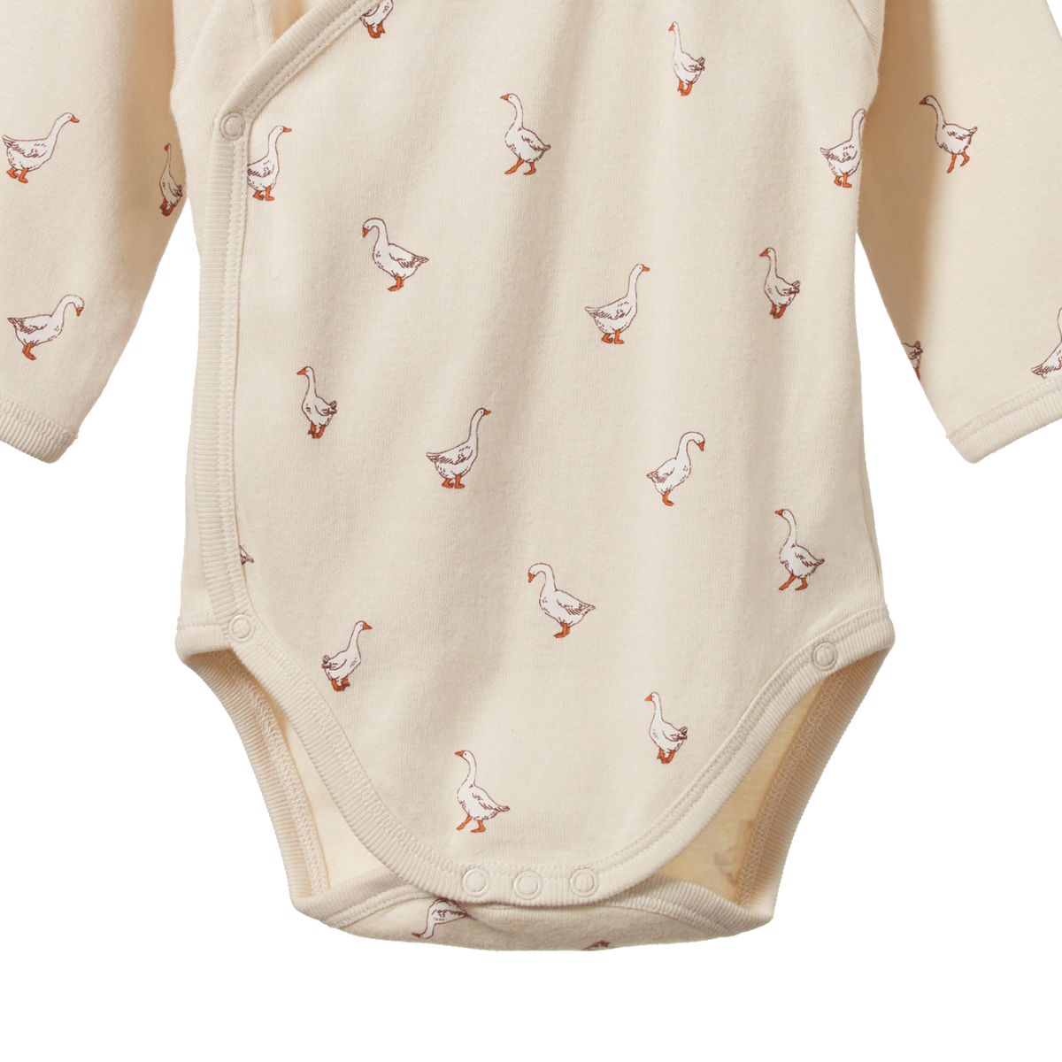 Long sleeve kimono bodysuit - GOOSEY PRINT |  Nature Baby