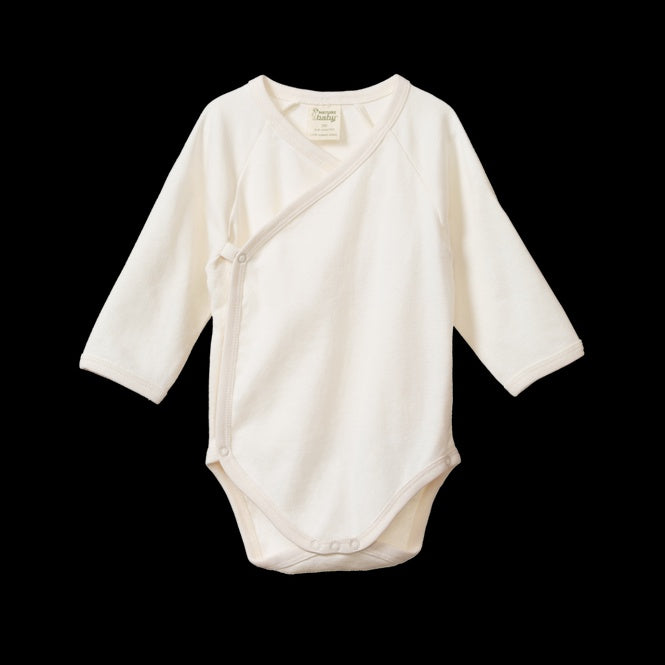 L/S KIMONO BODYSUIT POINTELLE - Natural - Nature Baby