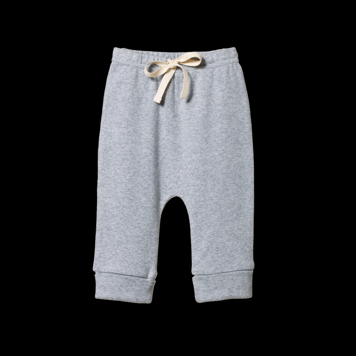 Cotton Drawstring Pants - Grey Marl | Nature Baby