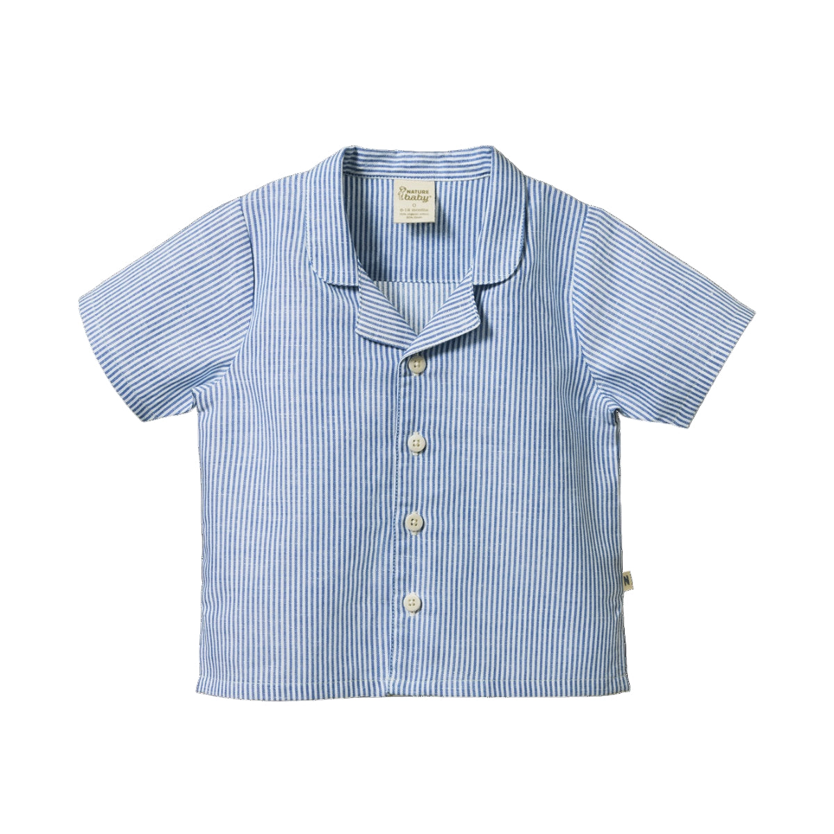 GUTHRIE SHIRT LINEN | Blue Stripe | Nature Baby