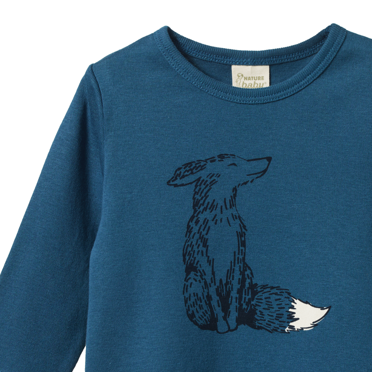 Long Sleeve River Tee Foxy Teal Print | Nature Baby