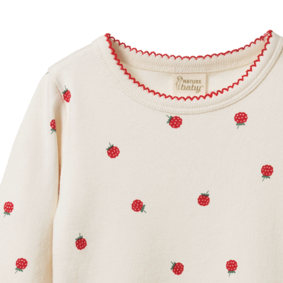 LONG SLEEVE CLOUD TEE Raspberry Print | Nature Baby