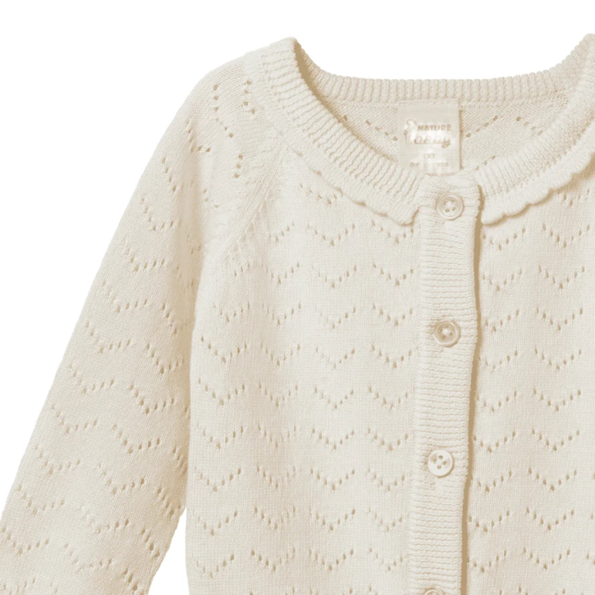 PIPER CARDIGAN - Natural Pointelle | Nature Baby