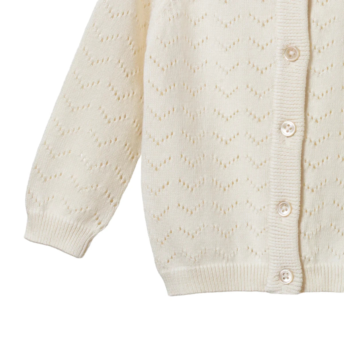 PIPER CARDIGAN - Natural Pointelle | Nature Baby