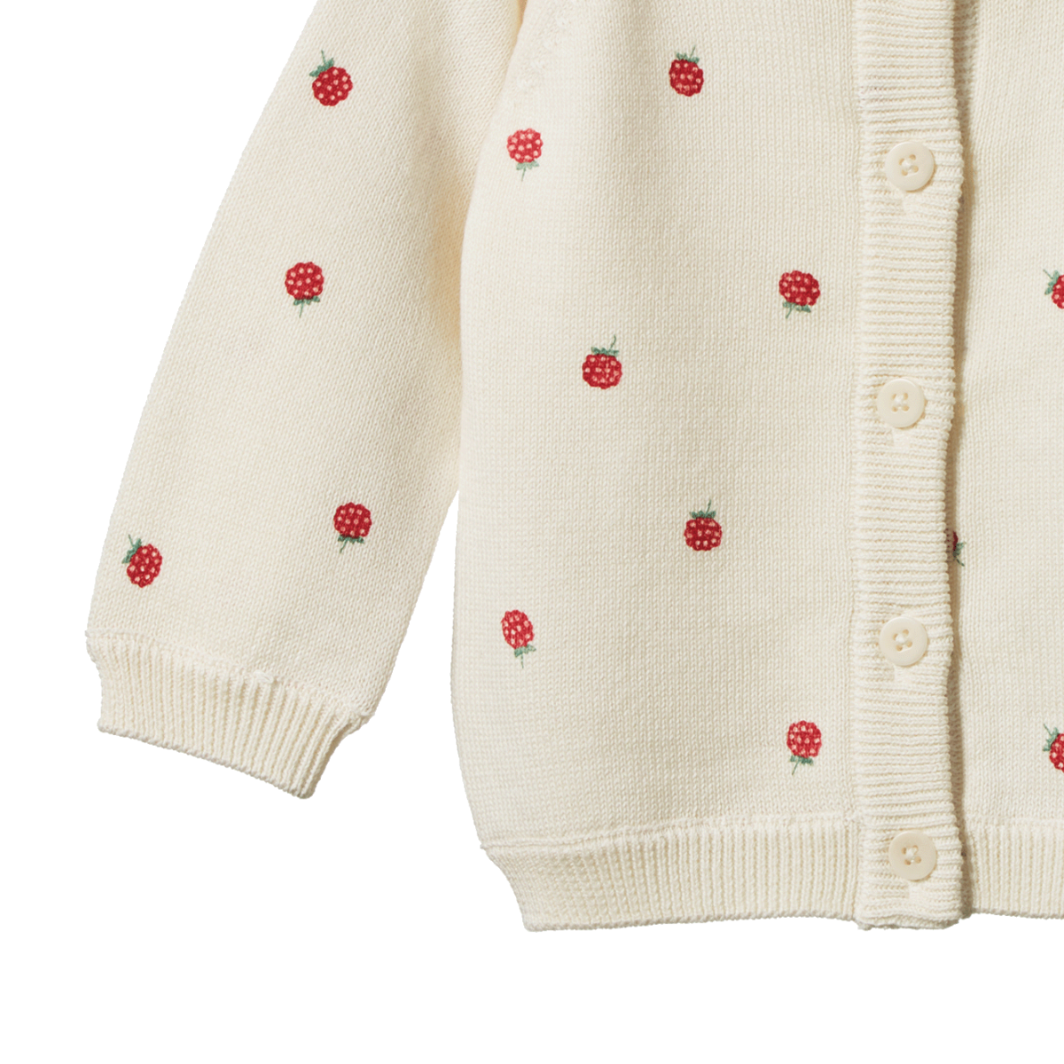 PIPER CARDIGAN Raspberry Print | Nature Baby