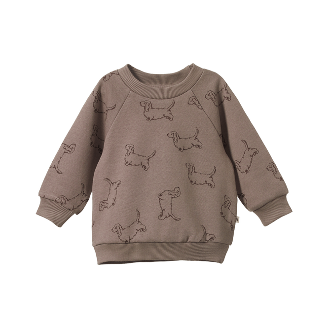 Emerson sweater - HAPPY HOUNDS PRINT  | Nature Baby
