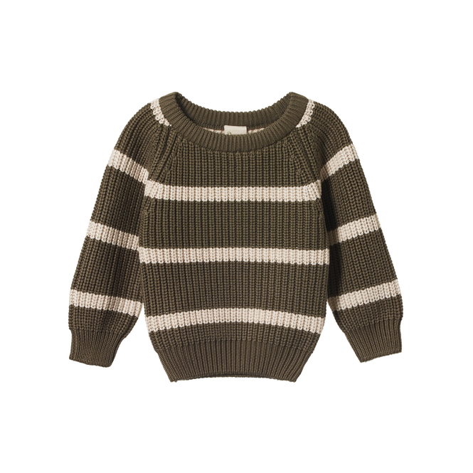 billy jumper - SEED/OATMEAL MARL STRIPE  | Nature Baby