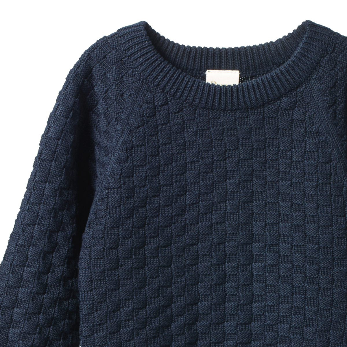 BILLY JUMPER Navy Basket Knit  | Nature Baby