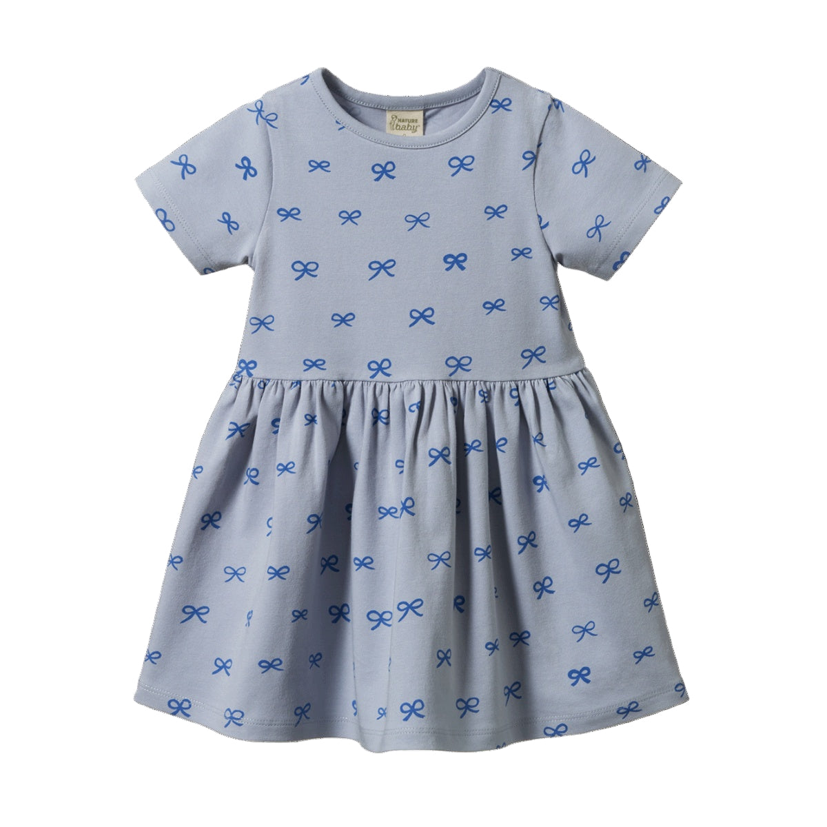SATURDAY DRESS | Ribbons Zen Blue Print | Nature Baby