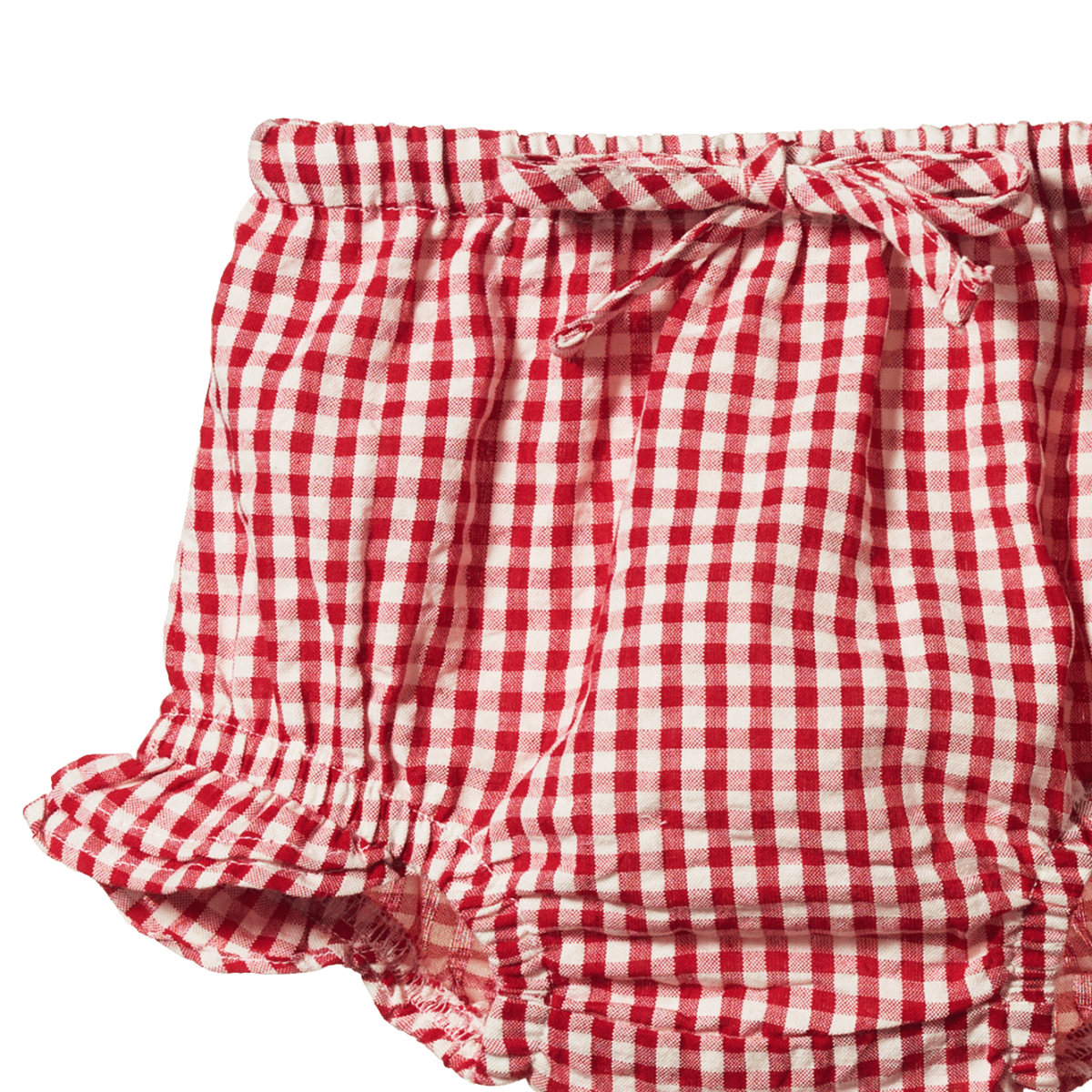 PETAL SET GINGHAM. Red Check | Nature Baby