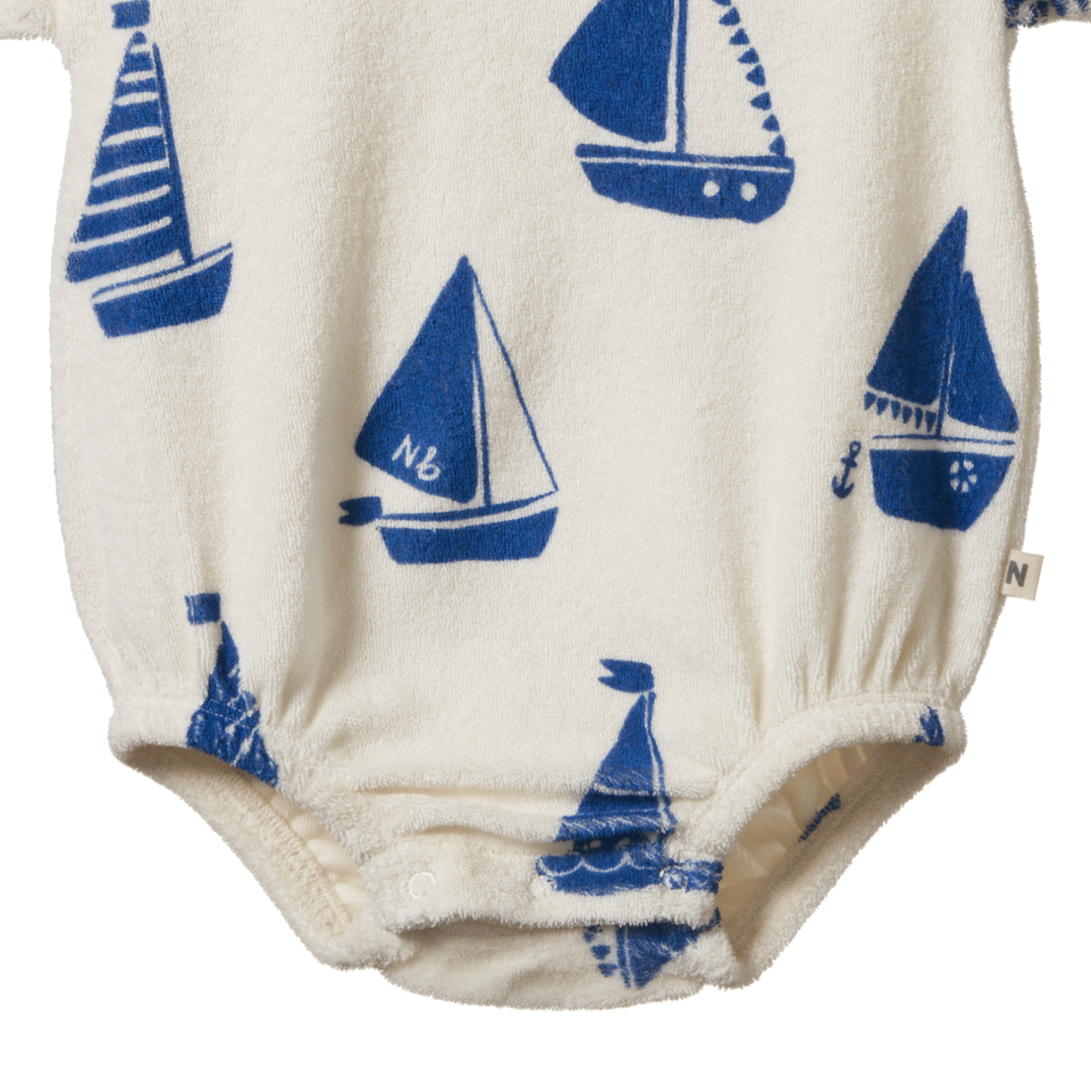 Juno Romper Terry || Regatta Print Terry | Nature Baby