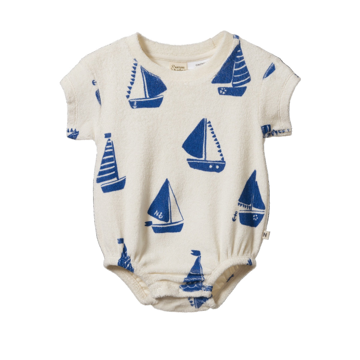 Juno Romper Terry || Regatta Print Terry | Nature Baby