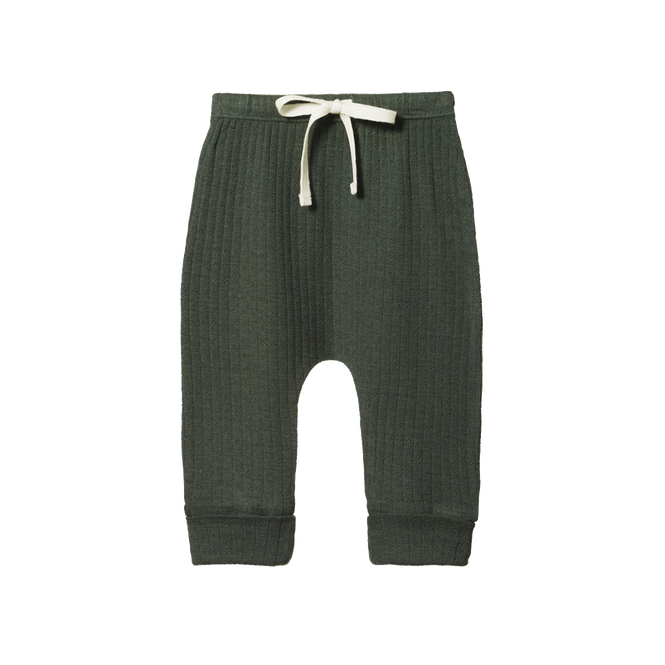 MER ESS Draw String Pants Pointelle Thyme | Nature Baby