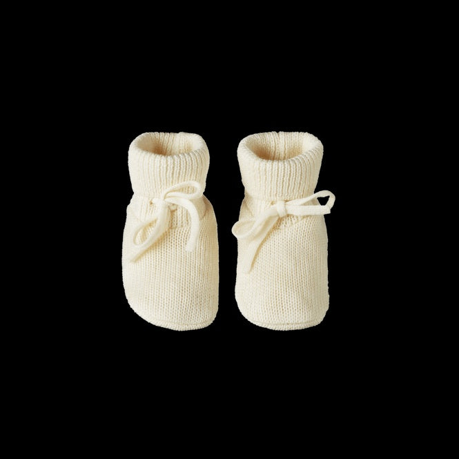 Merino Knit Drawstring Booties | Nature Baby