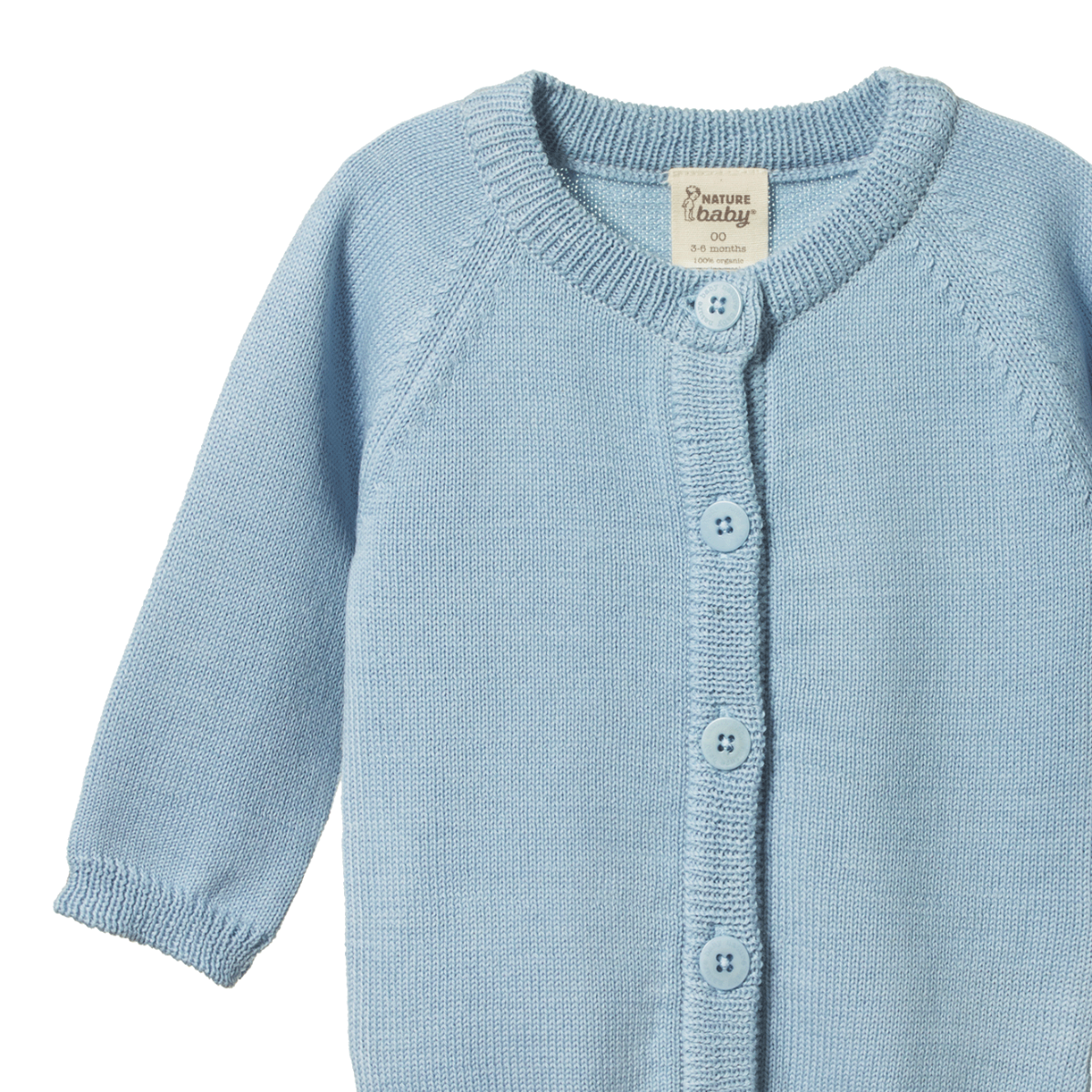 merino knit cardigan - Celestial Blue | Nature Baby