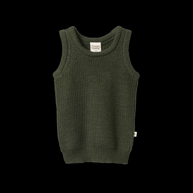 merino knit vest - THYME CHUNKY KNIT | Nature Baby