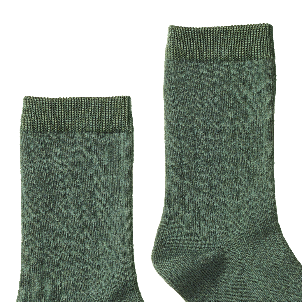 Organic Wool Rib Socks Nettle | Nature Baby