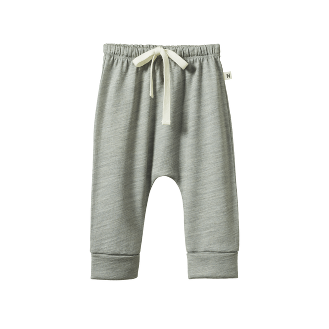 Merino drawstring pants - Grey Marl | Nature Baby