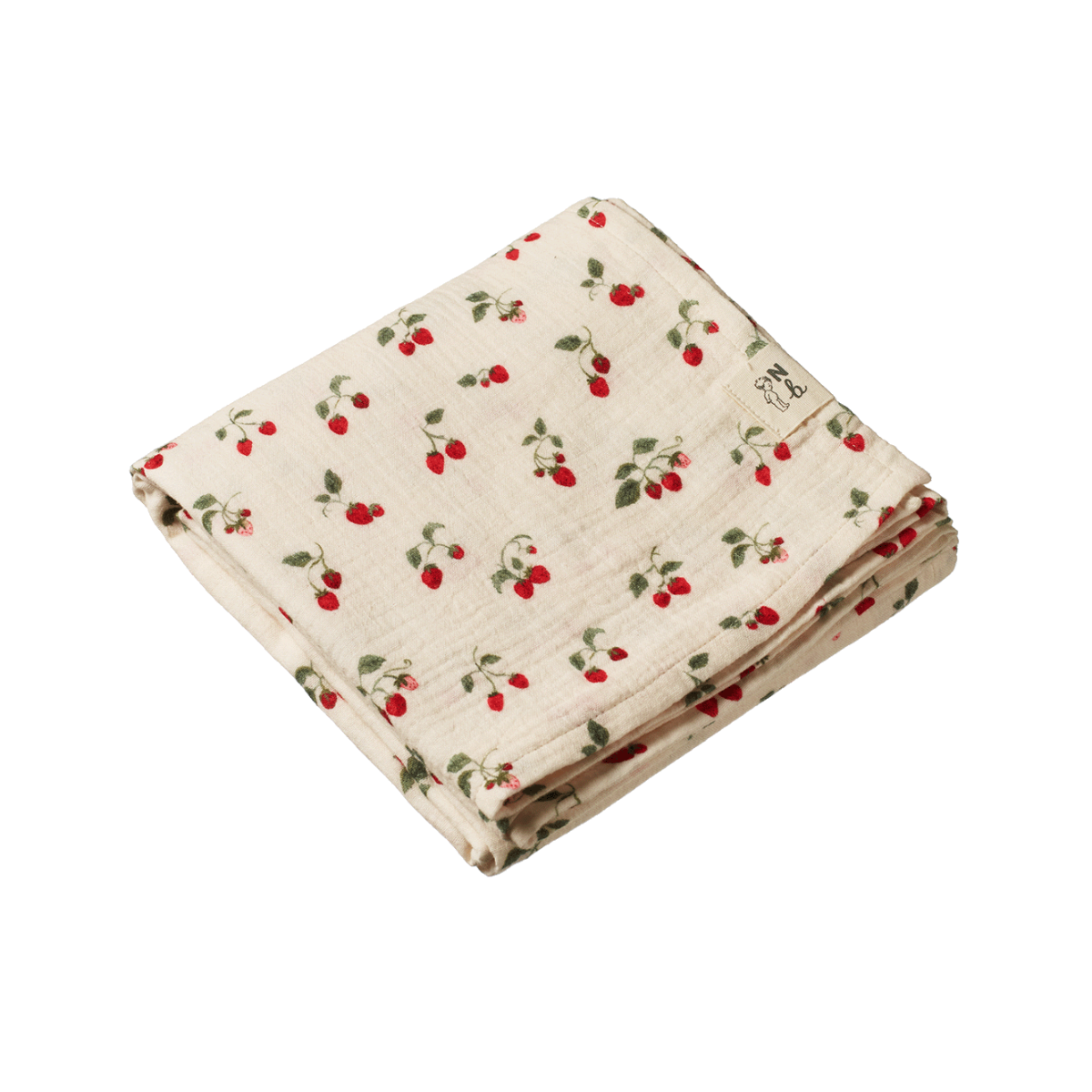 MUSLIN WRAP. Strawberry Blush Print - One Size | Nature Baby