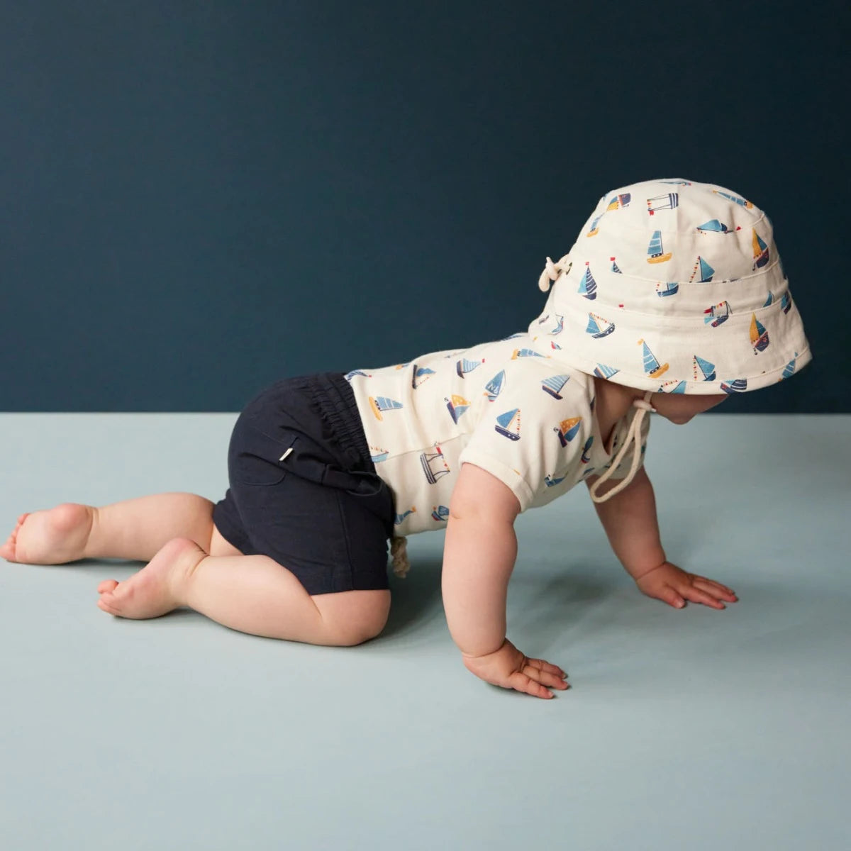 SHORT SLEEVE BODYSUIT - Regatta  Print | Nature Baby
