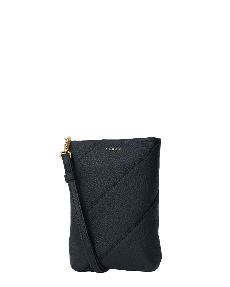 Maggie Crossbody | Black Bias | Saben