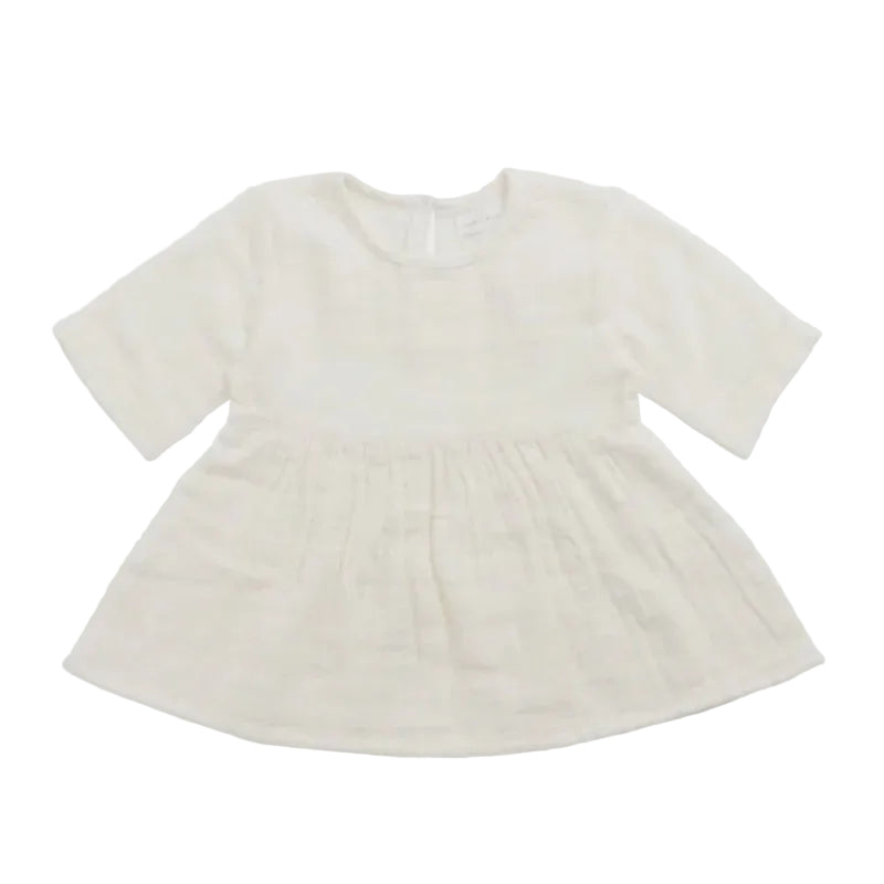 Organic Cotton Muslin Estelle Top - Parchment | Jamie Kay
