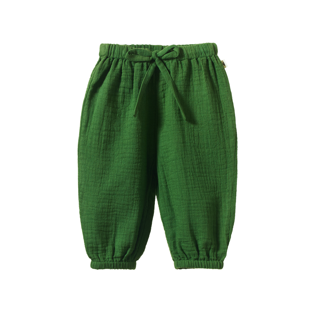 SUNNY PANTS MUSLIN - Fir Green | Nature Baby