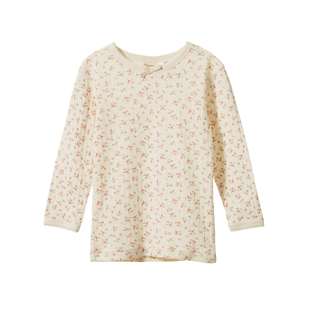 2PC LONG SLEEVE PYJAMA SET POINTELLE - Dandelion Print | Nature Baby